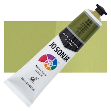 Open in modal - Jo Sonja's Artist Acrylic - Moss Green, 2.5 oz tube and swatch