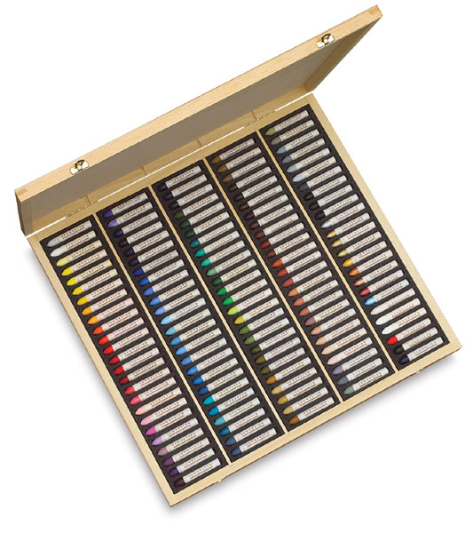 Sennelier Oil Pastel Set - Assorted Colors, Wood Box, Set of 120 