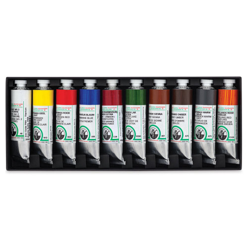 Old Holland Classic Oil Color - Introductory Box Set, Set of 10 Colors, 40 ml tubes