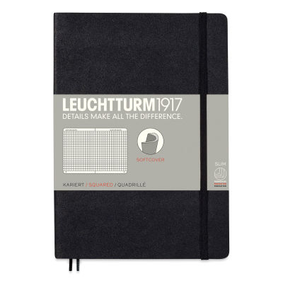 Leuchtturm1917 Squared Softcover Notebook - Black, 5-3/4" x 8-1/4"