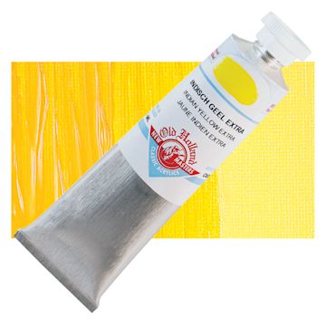 Open in modal - Old Holland New Masters Classic Acrylic Paint - Indian Yellow Extra and swatch