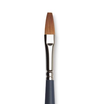 Open in modal - Winsor & Newton Professional Watercolor Synthetic Sable Brush - One Stroke, Size 1/4", Short Handle (close-up)