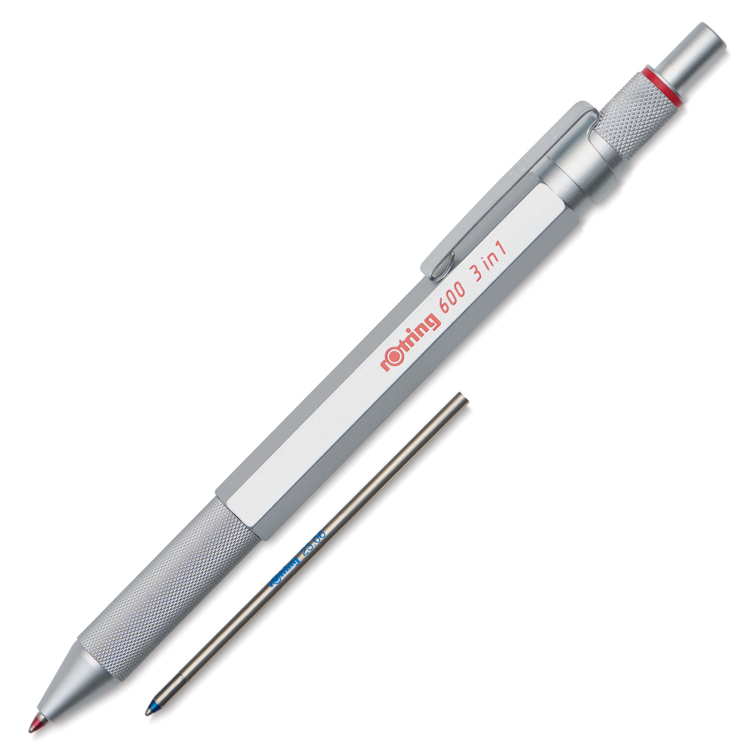 Rotring 600 3-in-1 Multicolor Ballpoint Pen and Mechanical Pencils