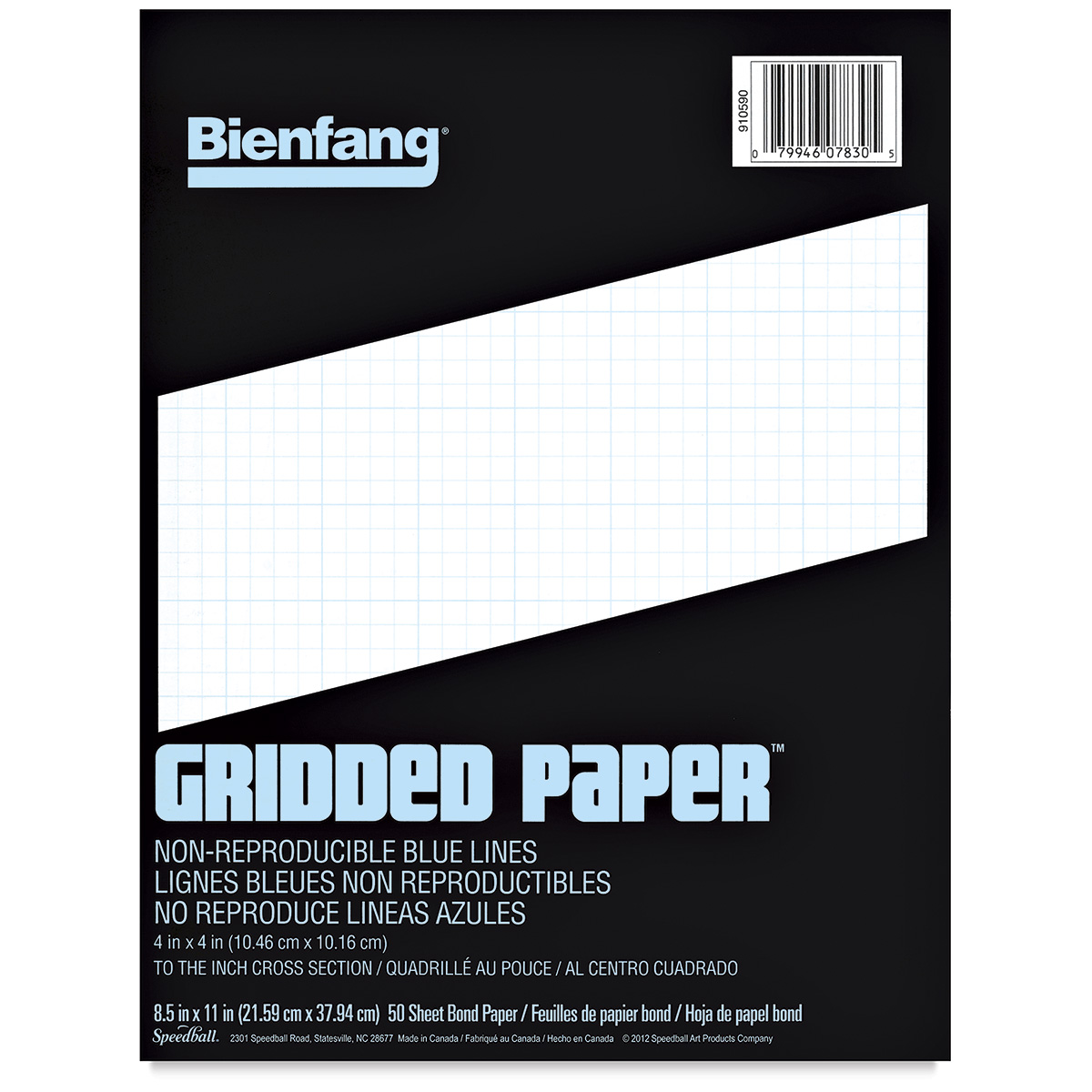 Bienfang Designer Grid Paper Pad 11 x 17 inches 50 sheets 8x8 Cross Section 