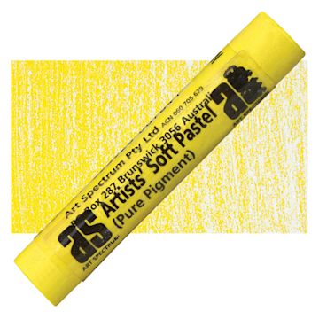 Open in modal - Art Spectrum Artists' Soft Pastel - Spectrum Yellow 504P pastel and swatch
