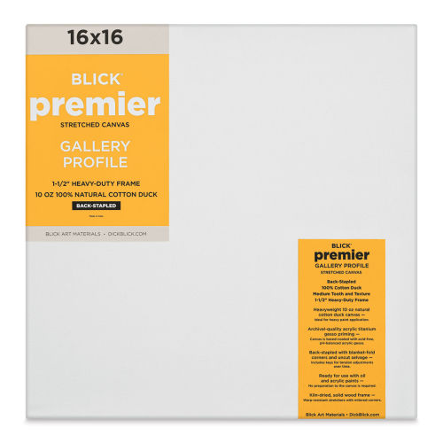 Blick Premier Stretched Cotton Canvas - Gallery Profile, Splined, 6 x 6