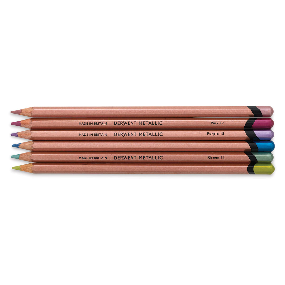 Derwent 6 Metallic Pencils - 5028252072625