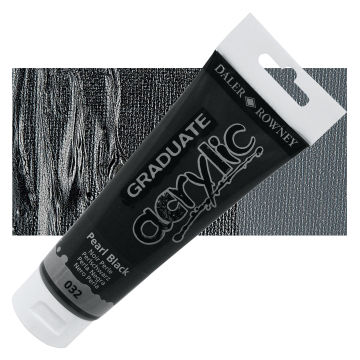 Daler-Rowney Graduate Acrylics - Pearl Black, 120 ml tube