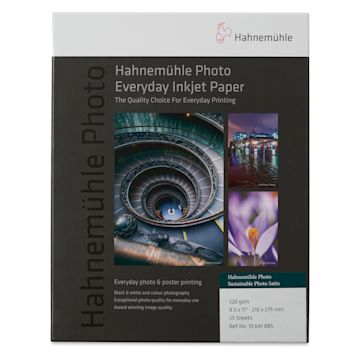 Open in modal - Hahnemühle Sustainable Satin Inkjet Paper - 8-1/2" x 11", Pkg of 25, front of packaging