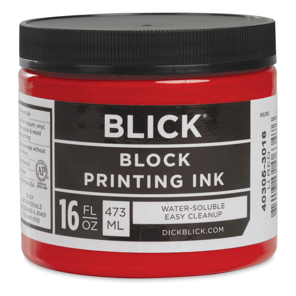 Water-Soluble Block Printing Ink - Light Red