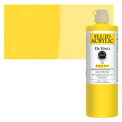 Da Vinci Fluid Acrylics - Cadmium Yellow Light Hue, 16 oz bottle