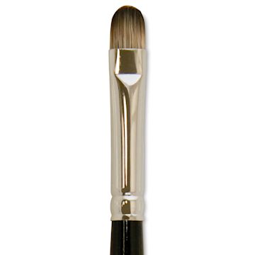 Open in modal - Silver Brush Monza Synthetic Mongoose Artist Brush - Short Filbert, Size 6 close up
