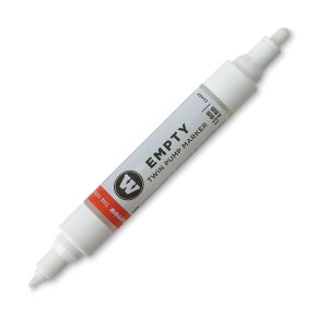 Molotow One4All Acrylic Twin Markers - Single Empty Marker shown at angle and uncapped