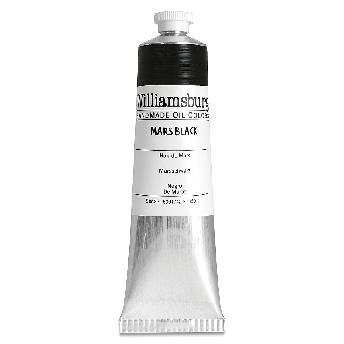 Williamsburg Handmade Oil Paint - Mars Black, 150ml Tube