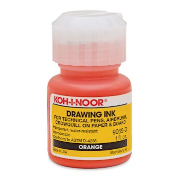 Open in modal - Koh-I-Noor Water-Resistant Drawing Ink - 1 oz, Orange