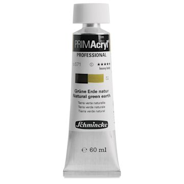 Open in modal - Schmincke Primacryl Professional Acrylic Paint - Natural Green Earth, 60 ml Tube
