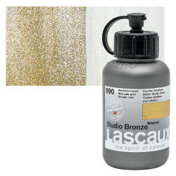 Lascaux Studio Bronze Acrylics - Rich Pale Gold, 85 ml bottle