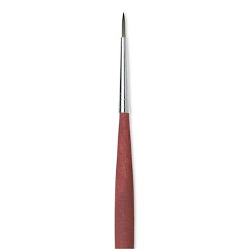 Open in modal - Da Vinci College Synthetic Brush - Round, Long Handle, Size 0 close up