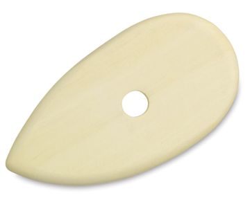 Open in modal - Potters' Throwing Ribs - Side view of Shape 1 Kidney shaped Tool
