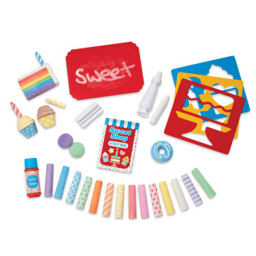 Melissa & Doug Sweet Shop Chalk Play Set (Set contents)