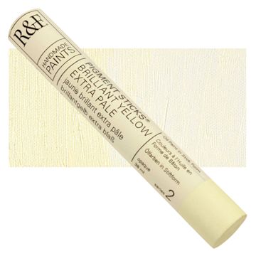 Open in modal - R&F Pigment Stick - Brilliant Yellow Extra Pale, 38 ml stick and swatch