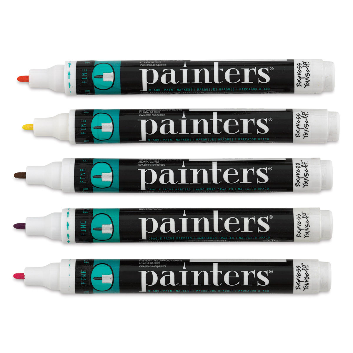 Elmer's Painters Paint Markers - Sierra Sunset, Set of 5, Fine Point