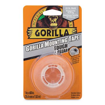 Open in modal - Gorilla Mounting Tape - Front of Blister package showing Clear Tape