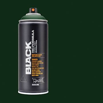 Open in modal - Montana Black Spray Paint - TAG-Green, 400 ml can with swatch