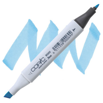 Copic Classic Marker - New Blue BG02 swatch and marker