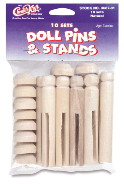 Creativity Street Doll Pins Doll Pins With Stands Pkg Of 20 Blick