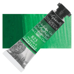 Sennelier French Artists' Watercolor - Cadmium Green Light, 10 ml, Tube with Swatch