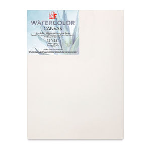 Fredrix Archival Stretched Watercolor Cotton Canvas - Front view of canvas with label