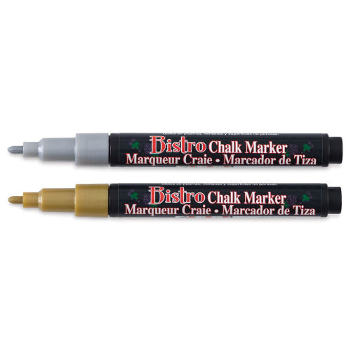Marvy Uchida Bistro Chalk Marker - Metallic Colors, Set of 2, 3 mm