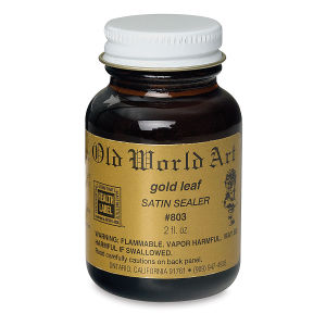 Old World Art Gold Leafing Satin Sealer - front of 2 oz bottle 