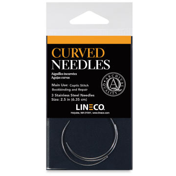 Lineco Curved Bookbinding Needles - Front of package