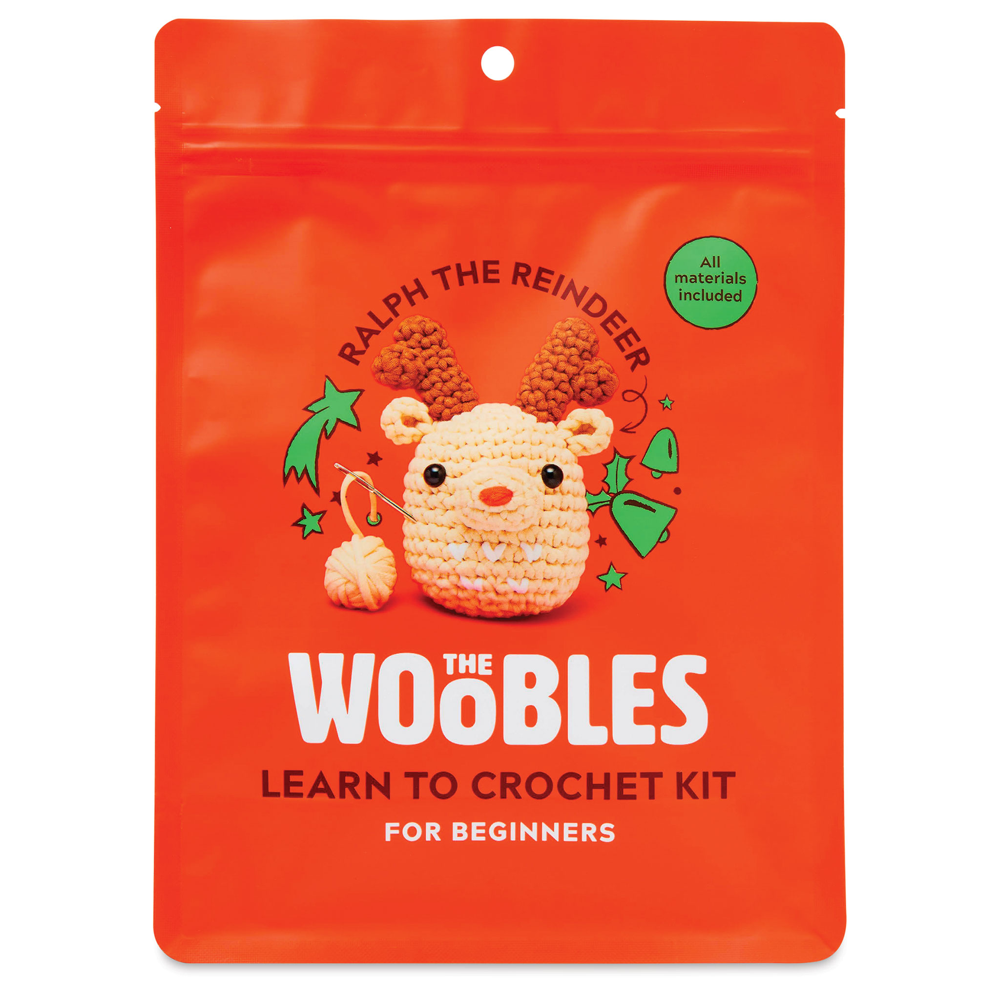 The Woobles Crochet Kit Ralph the Reindeer Learn To DIY Beginners Christmas
