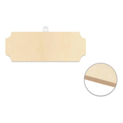 Craft Medley Wood Plaque - Rectangle with Cut Corners