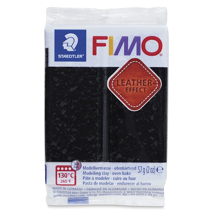 Staedtler Fimo Leather Effect Clay - Black, 2 oz | BLICK Art Materials