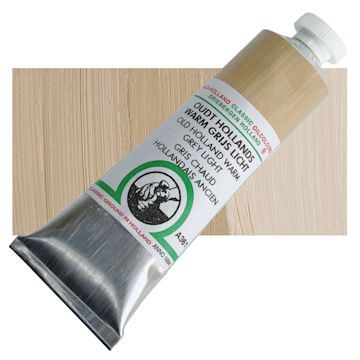 Open in modal - Old Holland Classic Oil Color - Old Holland Warm Gray Light, 40 ml tube and swatch