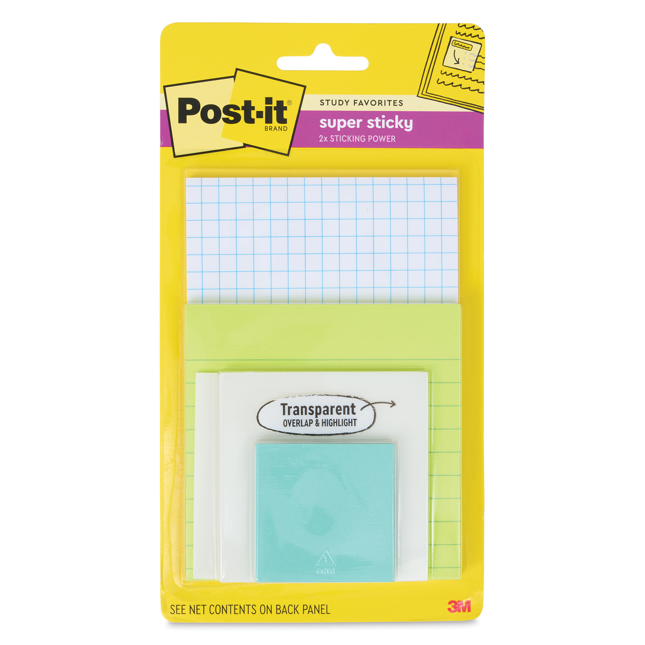 Post-It Super Sticky Notes Study Pack