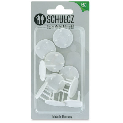 Schulcz Scale Model Furniture - Round Tables, Pkg of 10, 1:50, 1/4" (front of package)