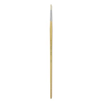 Open in modal - Blick Academic Bristle Brushes - Long handled Round Brush shown upright
