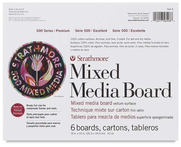 Strathmore Mixed Media Board Pack - 11'' x 14'', Pkg of 4