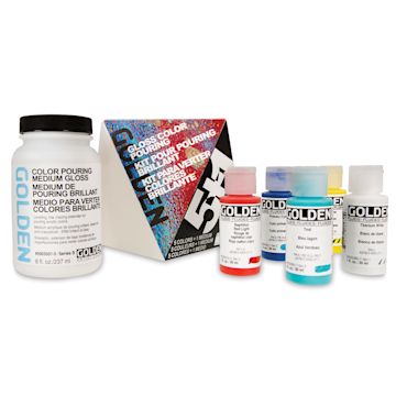 Open in modal - Golden Acrylic Pouring Medium - Gloss Color Pouring Set