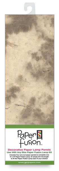 Open in modal - Paper Fusion Decorative Paper Lamp Panels - Ivory Pinto Lokta pattern in package
