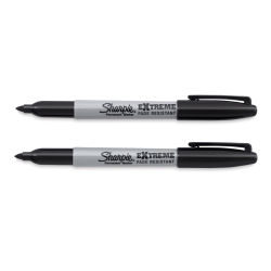 Sharpie Extreme Markers - Set of 2 Black Markers shown horizontally