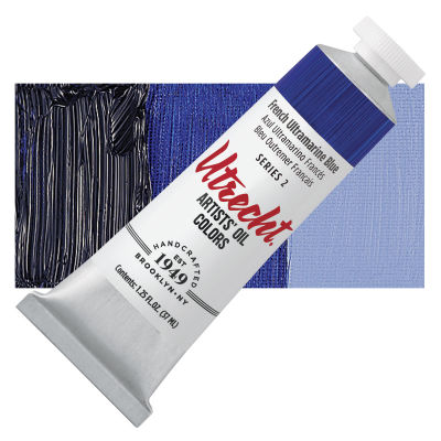 Utrecht Artists' Oil Paint - French Ultramarine, 37 ml, Tube with Swatch