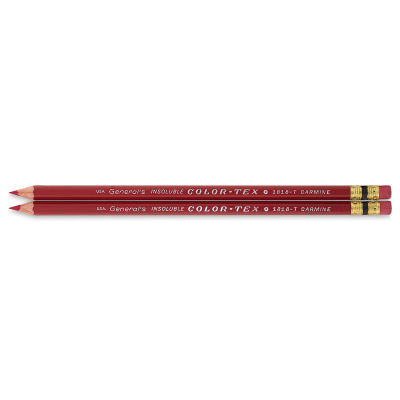 General's Color-Tex Red Checking Pencil - 2 Red pencils shown horizontally
