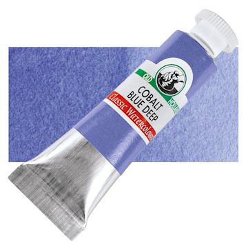 Open in modal - Old Holland Classic Artist Watercolor - Cobalt Blue Deep, 6 ml tube and swatch