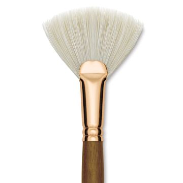 Open in modal - Princeton Best Natural Bristle Brush - Fan, Long Handle, Size 12 close up